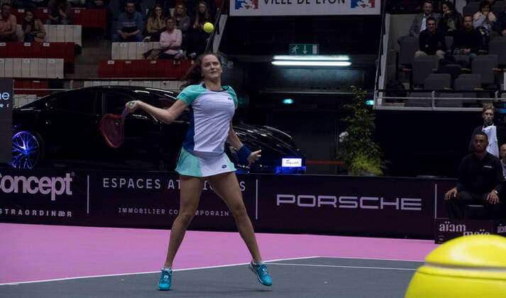 Viktoria KUZMOVA (SVK) TENNIS : Open 6eme Sens - Palais des sports Lyon - 06 03 2020 SandrineTHESILLAT Panoramic 