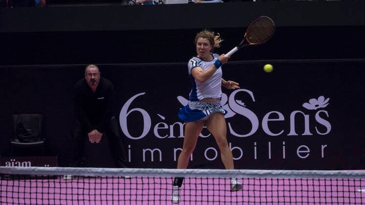 Anna-Lena FRIEDSAM (GER) TENNIS : Open 6eme Sens - Palais des sports Lyon - 06 03 2020 SandrineTHESILLAT Panoramic 