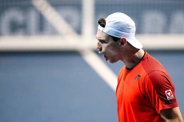 TENNIS - Davis Cup, AUT vs URU PREMSTAETTEN,AUSTRIA,06.MAR.20 - TENNIS - ITF Davis Cup, Austria vs Uruguay. Image shows the disappointment of Jurij Rodionov (AUT). GEPAxpictures xMaticxKlansek