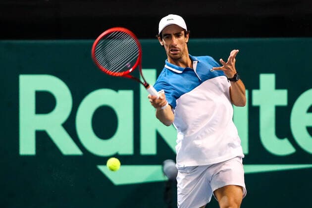 TENNIS - Davis Cup, AUT vs URU PREMSTAETTEN,AUSTRIA,06.MAR.20 - TENNIS - ITF Davis Cup, Austria vs Uruguay. Image shows Pablo Cuevas (URU). GEPAxpictures xMaticxKlansek