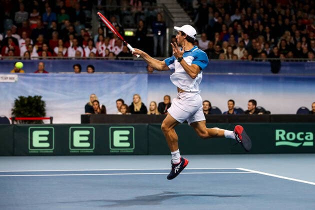 TENNIS - Davis Cup, AUT vs URU PREMSTAETTEN,AUSTRIA,06.MAR.20 - TENNIS - ITF Davis Cup, Austria vs Uruguay. Image shows Pablo Cuevas (URU). GEPAxpictures xMaticxKlansek