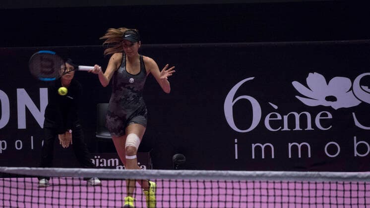 Oceane DODIN (FRA) TENNIS : Open 6eme Sens - Palais des sports Lyon - 06 03 2020 SandrineTHESILLAT Panoramic 