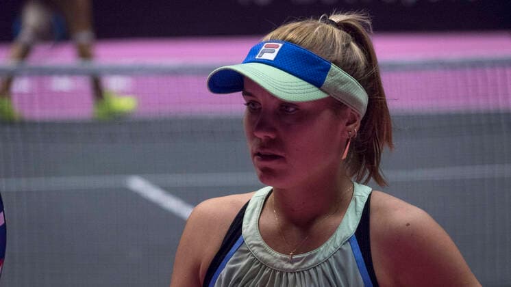 Sofia KENIN (USA) TENNIS : Open 6eme Sens - Palais des sports Lyon - 06 03 2020 SandrineTHESILLAT Panoramic 