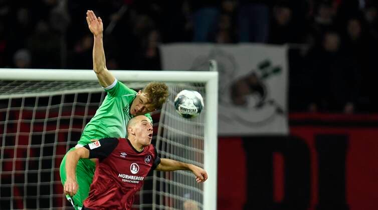 06 03 2020 Football Season 2019 2020 2 Football Bundesliga 25 Matchday 1 FC Nürnberg Nuernberg FCN Club Hannover 96 DFL regulations prohibit any use of photographs as image sequences and or quasi video Michael Frey 14, 1 FC Nürnberg FCN in a header duel with Timo Hübers Huebers 15, Hannover 96 H96