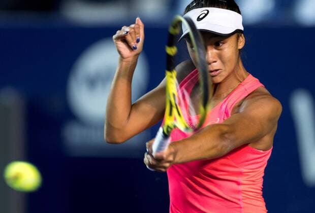 Canadian tennis player Leylah Fernandez in action against Ukrainian Elina Svitolina during the fifth day of the Monterrey Open, in Monterrey, Mexico, 6 March 2020. Monterrey Open !ACHTUNG: NUR REDAKTIONELLE NUTZUNG!  Copyright: xMiguelxSierrax AME1979 20200307-637191500202081577