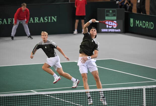 Davis Cup Qualifiers 2020 Germany Belarus Day2 Match3 Kevin Krawietz , GER Andreas Mies , GER Ilya Ivashka , BLR Andrei Vasilevski , BLR