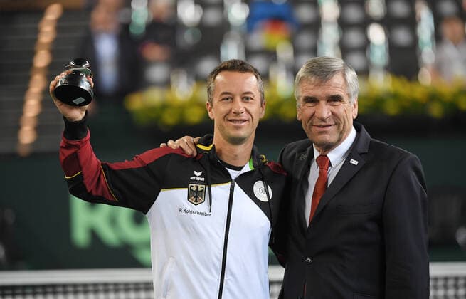Davis Cup Qualifiers 2020 Germany Belarus Day2 Daviscup Commitment Award to Philipp Kohlschreiber , Germany