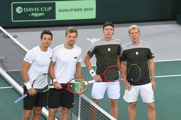 Davis Cup Qualifiers 2020 Germany Belarus Day2 Match3 Kevin Krawietz , GER Andreas Mies , GER Ilya Ivashka , BLR Andrei Vasilevski , BLR