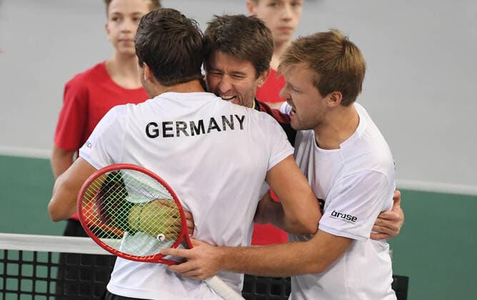 Davis Cup Qualifiers 2020 Germany Belarus Day2 Match3 Kevin Krawietz , GER Andreas Mies , GER