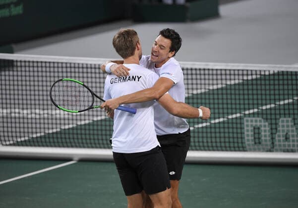 Davis Cup Qualifiers 2020 Germany Belarus Day2 Match3 Kevin Krawietz , GER Andreas Mies , GER