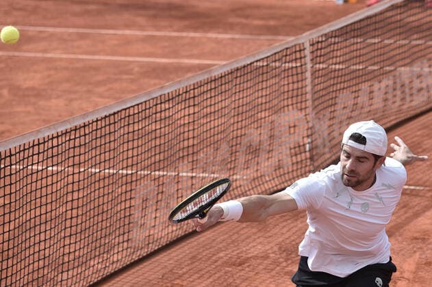 Photo LaPresse Tocco Alessandro March 7, 2020 Cagliari - Italy TennisDavis Cup - Italy vs South Korea Simone Bolelli Fabio Fognini(ITA) c. Ji Sung Nam Min-Kyu Song (KOR)In The pic Simone Bolelli  Copyright: xToccoxAlessandrox LaPressex