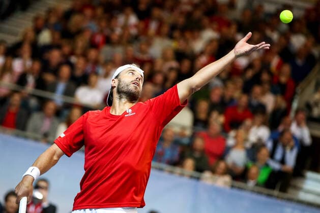 TENNIS - Davis Cup, AUT vs URU PREMSTAETTEN,AUSTRIA,07.MAR.20 - TENNIS - ITF Davis Cup, Austria vs Uruguay. Image shows Oliver Marach (AUT). GEPAxpictures xMaticxKlansek