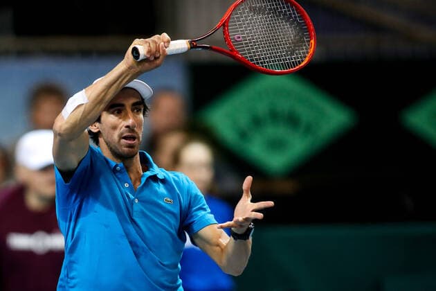 TENNIS - Davis Cup, AUT vs URU PREMSTAETTEN,AUSTRIA,07.MAR.20 - TENNIS - ITF Davis Cup, Austria vs Uruguay. Image shows Pablo Cuevas (URU). GEPAxpictures xMaticxKlansek