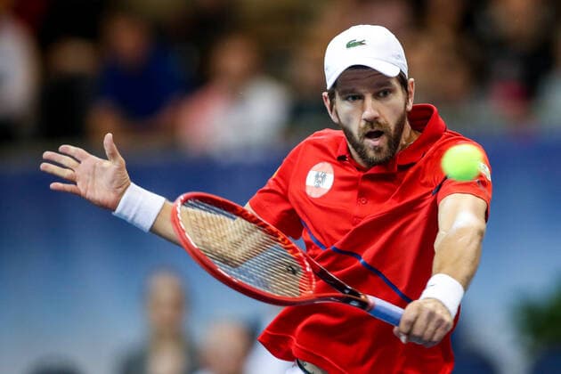 TENNIS - Davis Cup, AUT vs URU PREMSTAETTEN,AUSTRIA,07.MAR.20 - TENNIS - ITF Davis Cup, Austria vs Uruguay. Image shows Juergen Melzer (AUT). GEPAxpictures xMaticxKlansek