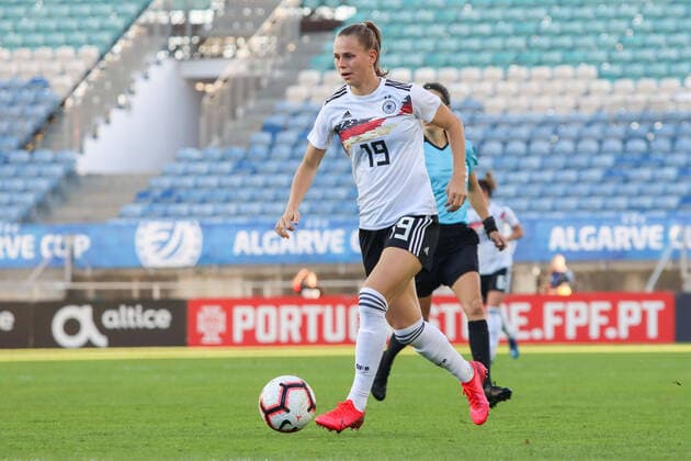 Klara Bühl Germany , Football Women Algarve Cup 2020 Germany vs Sweden, Faro, Estadio Algarve, 04 03 2020, DFB regulations prohibit any use of photographs as image sequences and or quasi video Faro Estadio Algarve Algarve Portugal