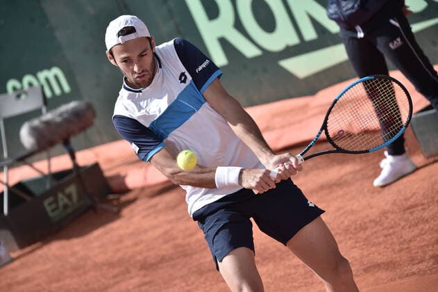 Tennis, Davis Cup, Italien - Südkorea Photo LaPresse Tocco Alessandro March 7, 2020 Cagliari - Italy TennisDavis Cup - Italy vs South Korea Stefano travaglia (ITA) c. DChung (KORIn The Stefano travaglia  Copyright: xToccoxAlessandrox LaPressex