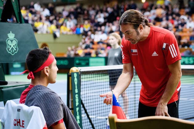 200307 Captain Nicolas Massu of Chile during a Davis Cup qualification tennis match between Sweden and Chile on March 7, 2020 in Stockholm,  Copyright: ERIKxSIMANDER BB200307BB877