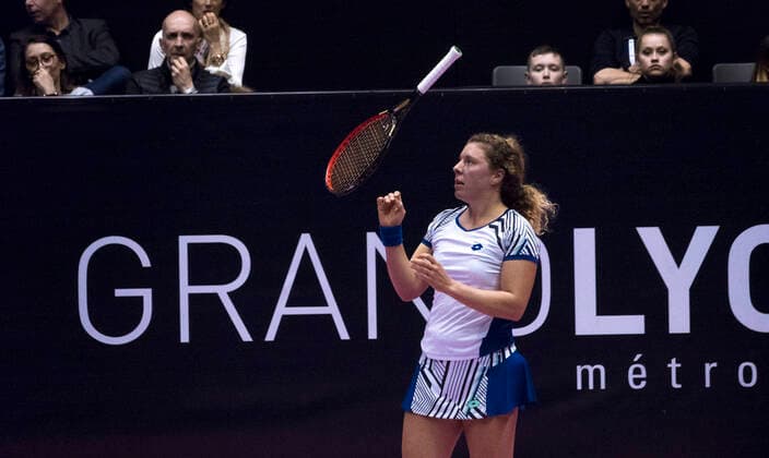 Anna-Lena FRIEDSAM (GER) TENNIS : Open 6eme Sens - Palais des sports Lyon - 07 03 2020 SandrineTHESILLAT Panoramic 