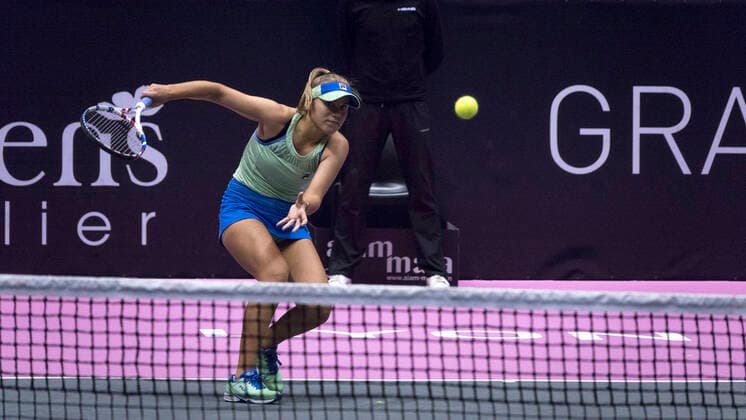Sofia KENIN (USA) TENNIS : Open 6eme Sens - Palais des sports Lyon - 07 03 2020 SandrineTHESILLAT Panoramic 
