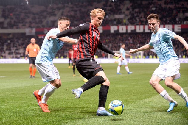 09 KASPER DOLBERG (NICE) FOOTBALL : Nice vs Monaco - Ligue 1 Conforama - 07 03 2020 FEP Panoramic 