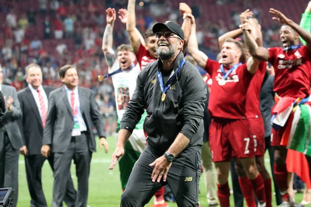 UEFA Champions League Final 2019 Tottenham Hotspurs FC Liverpool Spain, Madrid, 01 06 2019, Football, UEFA Champions League, Season 2018 2019, Final in Madrid, Tottenham Hotspurs FC Liverpool 0 2 Jürgen Klopp Coach FC Liverpool celebrates winning the CL, DFL DFB REGULATIONS PROHIBIT ANY USE OF PHOTOGRAPHS AS IMAGE SEQUENCES AND OR QUASI VIDEO