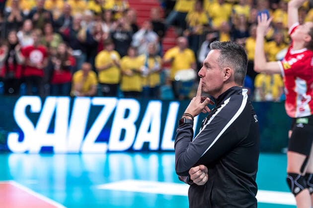 VBL 1 Volleyball Bundesliga Women SC Potsdam vs SSC Palmberg Schwerin 07 03 2020 VBL Women, SC Potsdam MBS Arena Potsdam, 07 03 2020, Guillermo Hernandez Coach SCP Copyright: xBEAUTIFULxSPORTS NicolxMarschallx