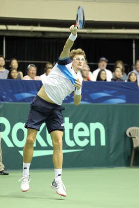 March 7, 2020 - Denis Istomin (UZB) serves the ball during a Davis Cup by Rakuten Qualifier doubles match between Sanjar Fayziev (UZB) Denis Istomin (UZB) and Bob Bryan (USA) Mike Bryan (USA) at the Neal Blaisdell Center in Honolulu, HI - CSM Honolulu USA - ZUMAc04_ 20200307_zaf_c04_273 Copyright: xMichaelxSullivanx
