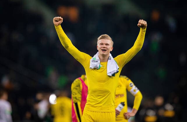 Mönchengladbach, 07 03 2020 final jubilation Erling Haaland BvB Borussia Mönchengladbach Borussia Dortmund