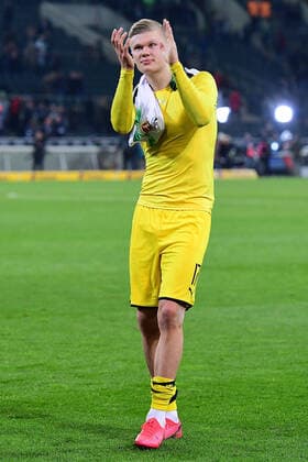 Football 1 Bundesliga 25 matchday Borussia Mönchengladbach Borussia Dortmund on 07 03 2020 at Borussia Park in Mönchengladbach Erling Haaland Dortmund DFL regulations prohibit any use of photographs as image sequences and or quasi video xRx