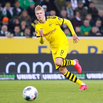 HAALAND Erling Team BVB DFL Bundesliga Season 2019 2020 Game Borussia Moenchengladbach BVB 1 2 on 07 03 2020 in Moenchengladbach DFL REGULATIONS PROHIBIT ANY USE OF PHOTOGRAPHS as IMAGE SEQUENCES and or QUASI VIDEO