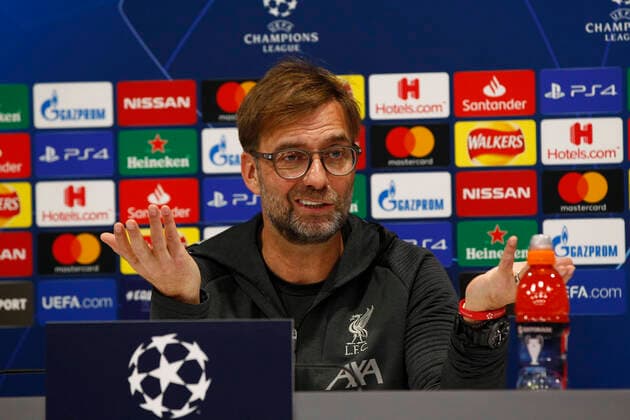 Bilder des Jahres 2020, Sport 03 MÃ¤rz Sport Themen der Woche KW11 Sport Bilder des Tages 10th March 2020; Anfield, Liverpool, Merseyside, England; UEFA Champions League, Liverpool versus Atletico Madrid, press conference, PK, Pressekonferenz Liverpool manager Jurgen Klopp speaking to the media during today s press conference at Anfield ahead of tomorrow s Champions League match against Atletico Madrid  ActionPlus12216669 AlanxMartin