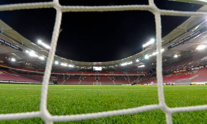 09.03.2020, Fussball 2. Bundesliga 2019 2020, 25. Spieltag, VfB Stuttgart - Arminia Bielefeld, in der Mercedes-Benz Arena in Stuttgart, Leere Ränge im ganzen Stadion nach dem Spiel. (Symbolbild Geisterspiele) ***DFL and DFB regulations prohibit any use of photographs as image sequences and or quasi-video.*** *** 09 03 2020, Soccer 2 Bundesliga 2019 2020, 25 matchday, VfB Stuttgart Arminia Bielefeld, in the Mercedes Benz Arena in Stuttgart, Empty tiers throughout the stadium after the game Symbol image Ghost games DFL and DFB regulations prohibit any use of photographs as image sequences and or quasi video
