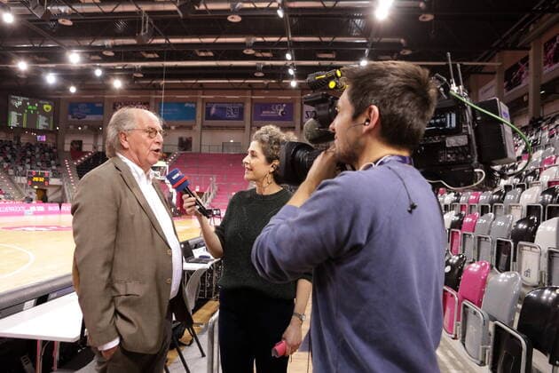 In the WDR interview President Wolfgang Wiedlich Telekom Baskets Bonn vs AEK Athens , Basketball Champions League game takes place without spectators because of coronavirus Photo Jörn Wolter MR:N