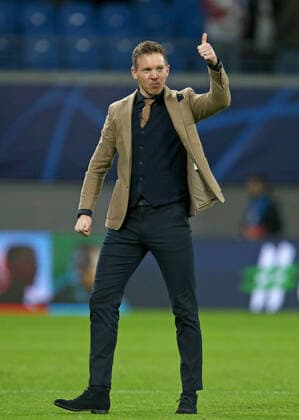 10 03 2020, Football UEFA Champions League 2019 2020, Round of 16, RB Leipzig Tottenham Hotspur, in the Red Bull Arena Leipzig Coach Julian Nagelsmann RB Leipzig DFL and DFB regulations prohibit any use of photographs as image sequences and or quasi video