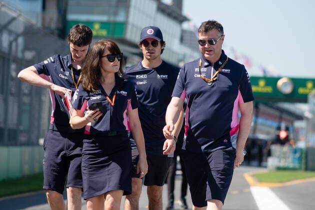 Lance Stroll BWT Racing Point F1 Team at trackwalk with the team, Formula 1, Australian Grand Prix, Albert Park Circuit Melbourne, 11 03 2020 Formula 1, Australian Grand Prix, Albert Park Circuit Melbourne, 11 03 2020 Melbourne Copyright: xMemmlerx Eibner-Pressefotox EP_mmr