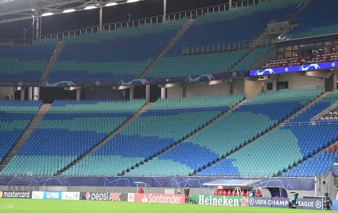 Football, men, season 2019 2020, Champions League Round of 16, second leg, RB Leipzig Tottenham Hotspur 3 0, empty ranks after the match, 10 03 2020, Copyright: xMatthiasxKochx