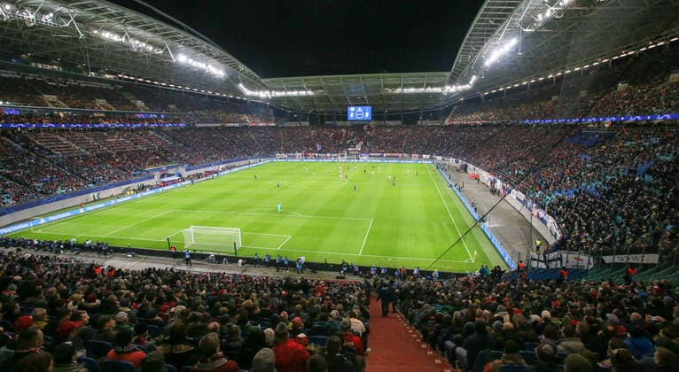 RB Leipzig Tottenham Football Champions League Leipzig, 10 03 2020, Red Bull Arena, Football, UEFA Champions League, Round of 16 return match , RB Leipzig vs. Tottenham Hotspur 3 0 2 0 , In picture stadium view Red Bull Arena , UEFA regulations prohibit any use of photographs as image sequences and or quasi video ,
