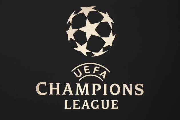 RB Leipzig Tottenham Football Champions League Leipzig, 10 03 2020, Red Bull Arena, Football, UEFA Champions League, Round of 16 return match , RB Leipzig vs. Tottenham Hotspur 3 0 2 0 , In the picture UEFA Champions League Logo , UEFA regulations prohibit any use of photographs as image sequences and or quasi video ,