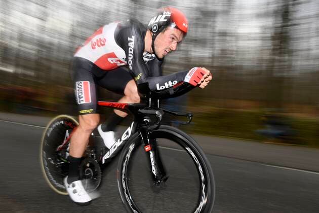 SAINT-AMAND-MONTROND, FRANCE - MARCH 11 : DEGENKOLB John (GER) of LOTTO SOUDAL during stage 4 of the 78th edition of the Paris - Nice cycling race, a individual time-trial stage of 15,5km with start and finish in Saint-Amand-Montrond on March 11, 2020 in Saint-Amand-Montrond, France, 11 03 2020 ( Photo by Nico Vereecken Photo News CYCLISME : Paris - Nice 2020 - Etape 4 - Contre la montre - 11 03 2020 PHOTONEWS PANORAMIC 