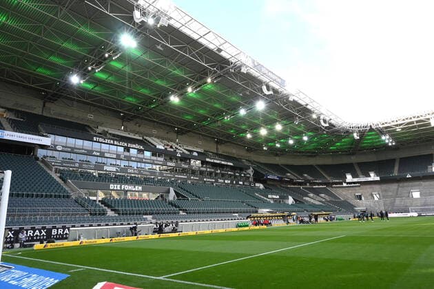 11 03 2020, Football GER, Season 2019 2020, 1 Bundesliga, 21 Matchday, Catch-up game, Borussia Moenchengladbach 1 FC Koeln, Borussia Park, Interior view before the game with the main stand Moenchengladbach Nordrhein Westfalen Germany Team2