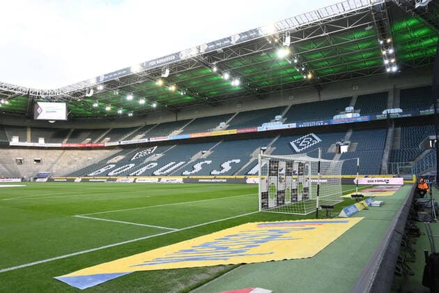 11 03 2020, Football GER, Season 2019 2020, 1 Bundesliga, 21 Matchday, Catch-up game, Borussia Moenchengladbach 1 FC Koeln, Borussia Park, Interior view before the game with the opposing tribune Moenchengladbach Nordrhein Westfalen Germany Team2
