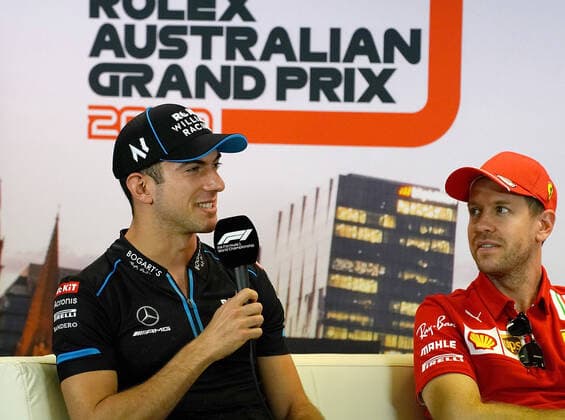 FORMULA 1 ROLEX AUSTRALIAN GRAND PRIX 2020 12 03 2020, Albert Park, Melbourne, FORMULA 1 ROLEX AUSTRALIAN GRAND PRIX 2020 , in picture FIA press conference with Nicholas Latifi CAN 6 , Rokit Williams Racing, Sebastian Vettel GER 5 , Scuderia Ferrari Mission Winnow nordphotoxBratic nph00250