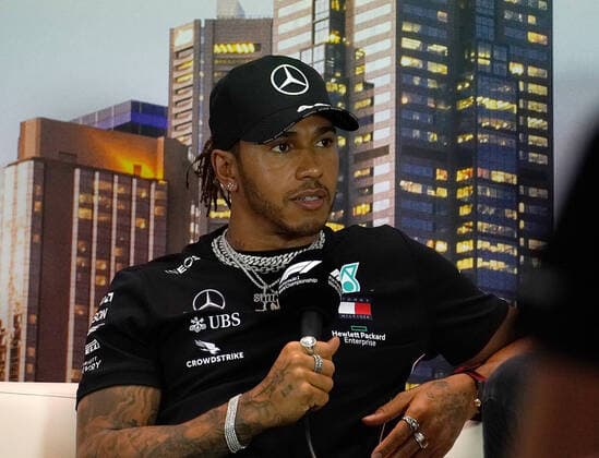 FORMULA 1 ROLEX AUSTRALIAN GRAND PRIX 2020 12 03 2020, Albert Park, Melbourne, FORMULA 1 ROLEX AUSTRALIAN GRAND PRIX 2020 , in the picture FIA press conference with Lewis Hamilton GB 44 , Mercedes AMG Petronas Motorsport with new jewellery on the hands nordphotoxBratic nph00250