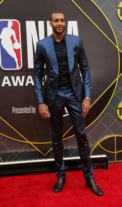 March 12, 2020, Los Angeles, CALIFORNIA, USA: NBA, Basketball Herren, USA suspends 2019-20 season until further notice after Rudy Gobert of the Utah Jazz reportedly tested positive for coronavirus-COVID-19. FILE PHOTO: Utah Jazz player Rudy Gobert on the Red Carpet of the NBA Awards on Monday, June 24, 2019 at the Barker Hanger in Santa Monica, California. BURT HARRIS PI Los Angeles USA - ZUMAp124 20200312_zaa_p124_001 Copyright: xBurtxHarrisx