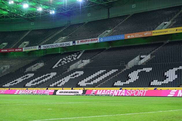 Football 1 Bundesliga 21 Matchday Borussia Mönchengladbach 1 FC Köln on 11 03 2020 at Borussia Park in Mönchengladbach Empty Ranks Seating rows at Borussia Park DFL regulations prohibit any use of photographs as image sequences and or quasi video xRx