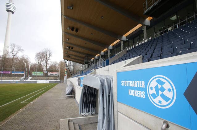 Stuttgart , Football Press Conference Stuttgarter Kickers , Overview , empty stadium