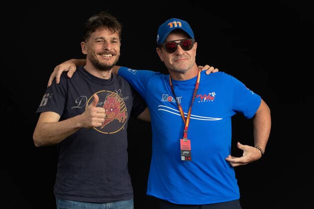March 12, 2020: Melbourne, Australia - March 12 2020: Giancarlo Fisichella and Rubens Barrichello at the 2020 Formula 1 Australian Grand Prix - ZUMAp121 20200312_zsp_p121_093 Copyright: xChrisxPutnamx