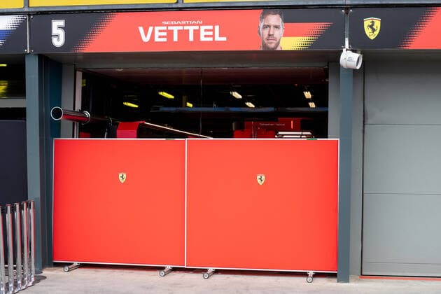 Closed Ferrari Box by Sebastian Vettel, Formula 1, Grand Prix of Australia, Albert Park Circuit Melbourne, race cancellation, 13 03 2020 Formula 1, Grand Prix of Australia, Albert Park Circuit Melbourne, race cancellation, 13 03 2020 Melbourne Copyright: xMemmlerx Eibner-Pressefotox EP_mmr