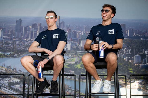 Daniil Kvyat Scuderia AlphaTauri and Pierre Gasly Scuderia AlphaTauri at Fantalk, Formula 1, Australian Grand Prix, Albert Park Circuit Melbourne, Media Day, 12 03 2020 Formula 1, Australian Grand Prix, Albert Park Circuit Melbourne, 12 03 2020 Melbourne Copyright: xMemmlerx Eibner-Pressefotox EP_mmr