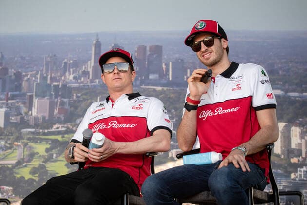 Kimi Raikkoenen Alfa Romeo Racing Orlen and Antonio Giovinazzi Alfa Romeo Racing Orlen at Fantalk, Formula 1, Australian Grand Prix, Albert Park Circuit Melbourne, Media Day, 12 03 2020 Formula 1, Australian Grand Prix, Albert Park Circuit Melbourne, 12 03 2020 Melbourne Copyright: xMemmlerx Eibner-Pressefotox EP_mmr